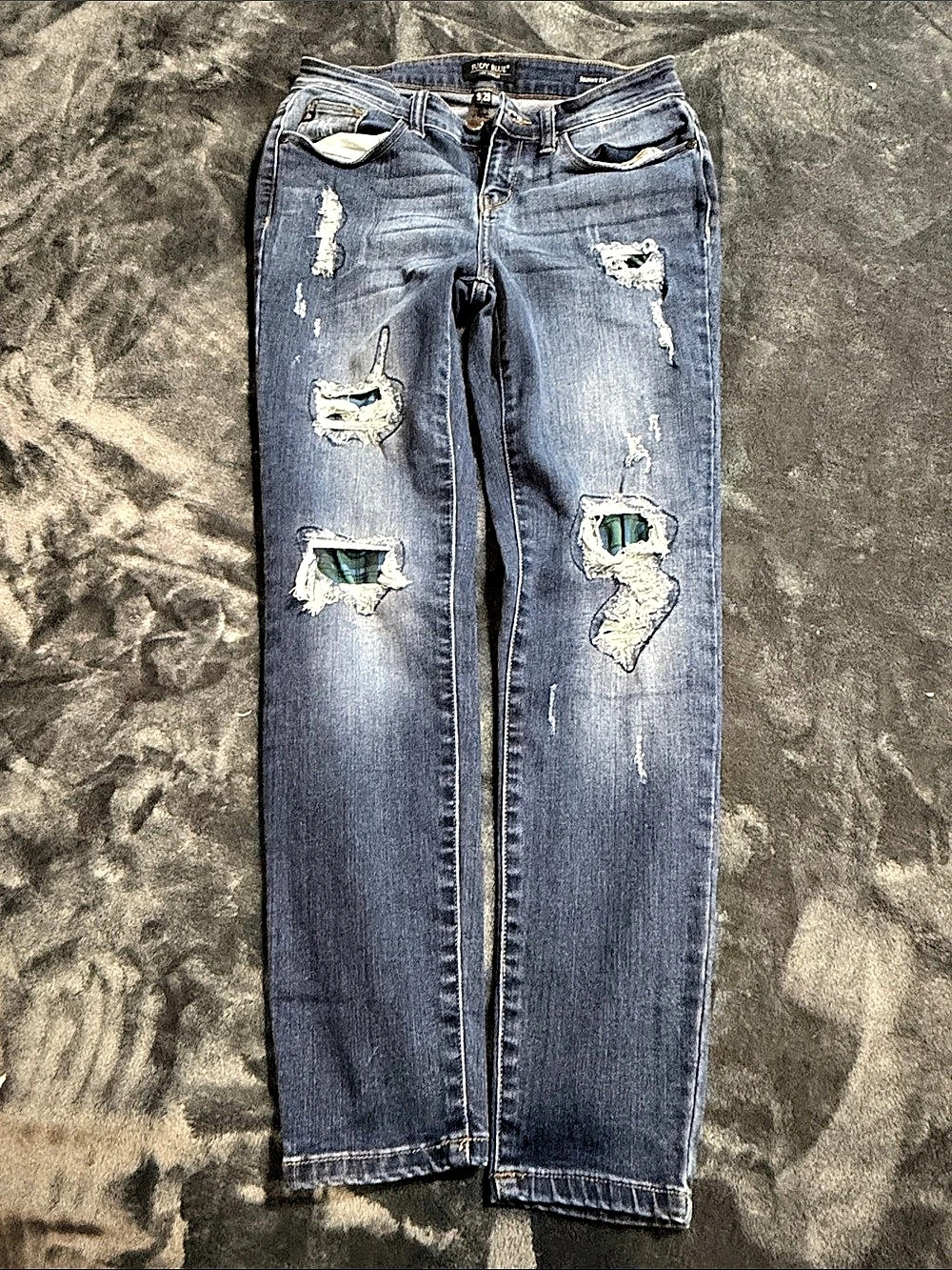 Judy Blue Skinny Distressed Jeans in Blue Waist 29